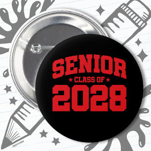 Class of 2028 High School Graduation Senior 2028 6 Cm Round Badge