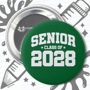 Class of 2028 High School Graduation Senior 2028 6 Cm Round Badge