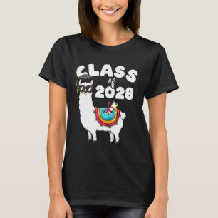 Class Of 2028 Llama First Day Of 4th Grade Tee Gro