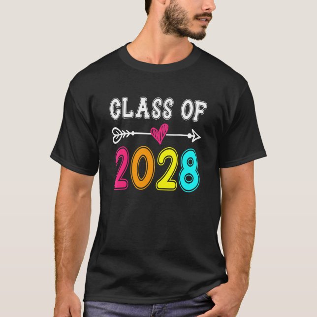 Class Of 2028  Pre K Graduate Preschool Graduation T-Shirt (Front)