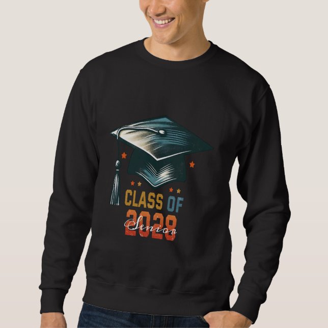 Class Of 2028 Senior Graduation School Future Grad Sweatshirt (Front)