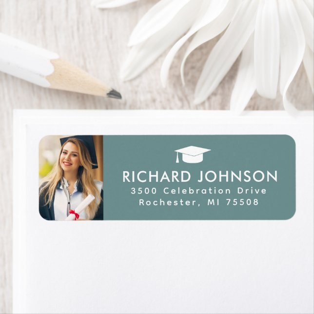  Class of 202x Graduation Photo Return Address Label (Insitu)