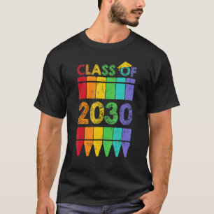 Class Of 2030 Grow With Me Graduation First Day Of T-Shirt