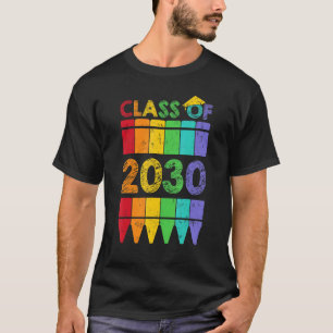 Class Of 2030 Grow With Me Graduation First Day Of T-Shirt