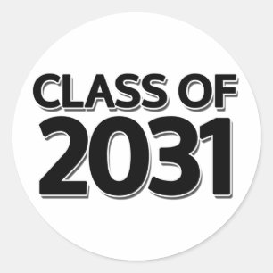 Class of 2031 classic round sticker