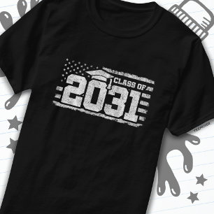 Class of 2031 Graduation American Flag Senior 2031 T-Shirt