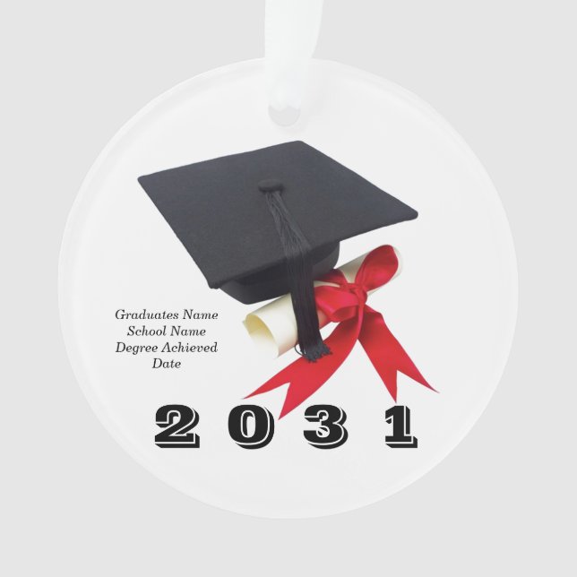 Class of 2031 Graduation Day by Janz Ornament (Front)