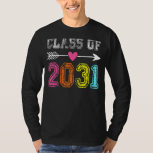 Class Of 2031 Grow With Me Graduation First Day Of T-Shirt