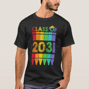 Class Of 2031 Grow With Me Graduation First Day Of T-Shirt