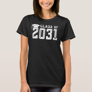 Class Of 2031 Grow With Me Graduation T-Shirt