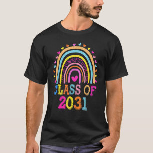Class Of 2031 Rainbow Grow With Me Graduation T-Shirt