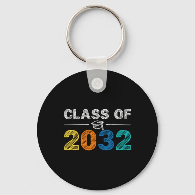 Class of 2032 First Day of School Pre-K Gift Kinde Key Ring (Front)