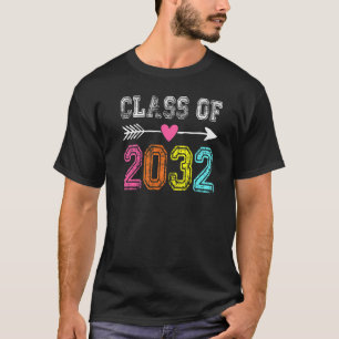 Class Of 2032 Grow With Me Graduation First Day Of T-Shirt