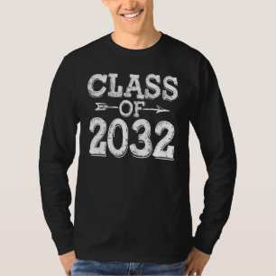Class Of 2032 Grow With Me Graduation First Day Of T-Shirt