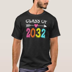 Class Of 2032 Grow With Me Graduation First Day Of T-Shirt