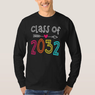 Class Of 2032 Pre K Graduate Preschool Graduation  T-Shirt