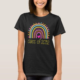 Class Of 2032 Rainbow Grow With Me Graduation Day T-Shirt
