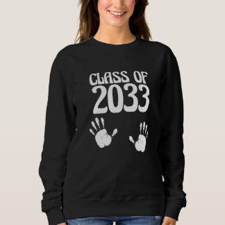 Class Of 2033 Grow With Me Handprint Kids Girls Bo Sweatshirt