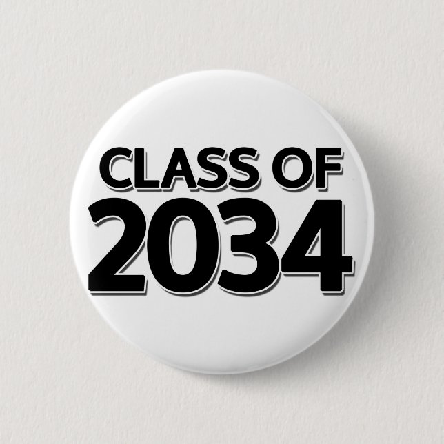 Class of 2034 6 cm round badge (Front)