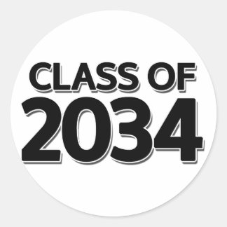 Class of 2034 classic round sticker