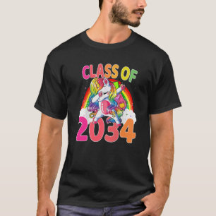 Class Of 2034 Dapping Unicorn Kindergarten Back To T-Shirt