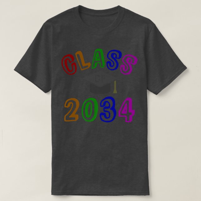 CLASS of 2034 Future Graduation Year Kindergarten  T-Shirt (Design Front)