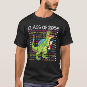 Class Of 2034 Graduation Grow With Me Rex T-Shirt