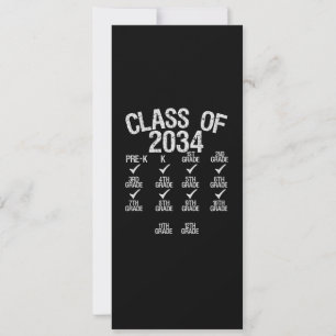 Class Of 2034 Grow With Me Graduation 6th Grade Holiday Card