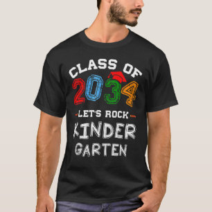Class Of 2034 Grow With Me Kindergarten Graduate T-Shirt