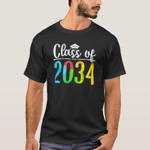 Class Of 2034 Kindergarten Grow With Me Graduation T-Shirt