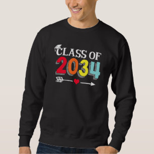 Class Of 2034 Kindergarten K 12 Arrow Grow With Me Sweatshirt