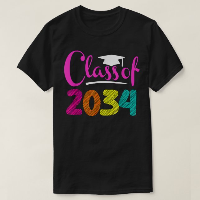 Class Of 2034  PreK Graduate Preschool Graduation  T-Shirt (Design Front)