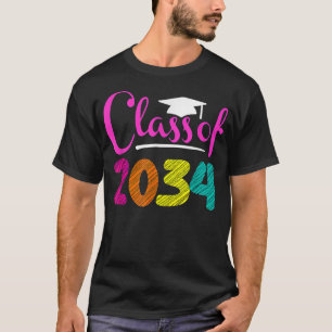 Class Of 2034  PreK Graduate Preschool Graduation  T-Shirt