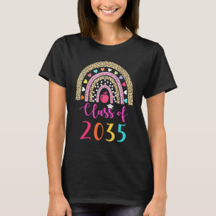 Class Of 2034 Rainbow Pink Graduate Preschool Kind T-Shirt
