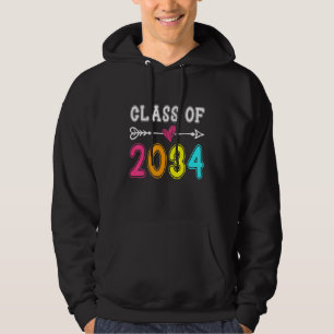 Class Of 2034 Senior 2034 Grow With Me School Grad Hoodie