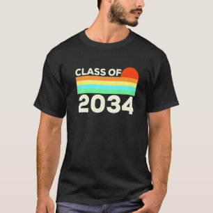 Class Of 2034 Senior Graduation Retro Style T-Shirt