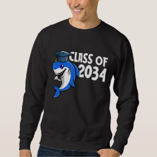 Class Of 2034 Shark Graduate Pre K Kindergarten Pr Sweatshirt