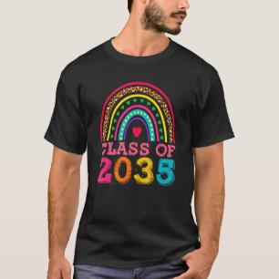 Class of 2035 Colourful Rainbow First day of schoo T-Shirt