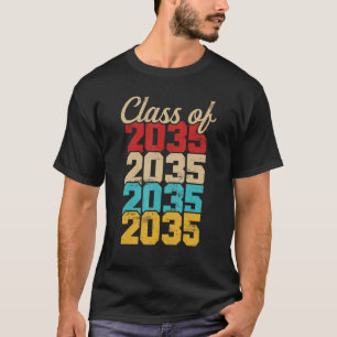 Class Of 2035 For Men Graduation Graduate Vintage T-Shirt