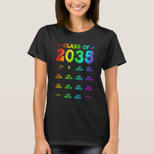 Class Of 2035 Graduation First Day Of School Grow T-Shirt