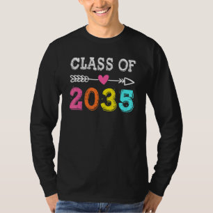 Class Of 2035 Graduation First Day Of School Grow T-Shirt