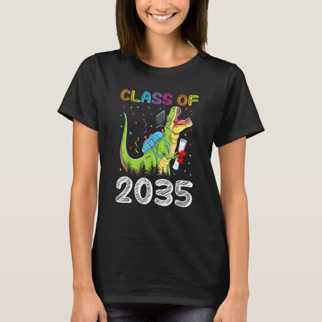 Class Of 2035 Graduation  Grow With Me T-Shirt (Front)