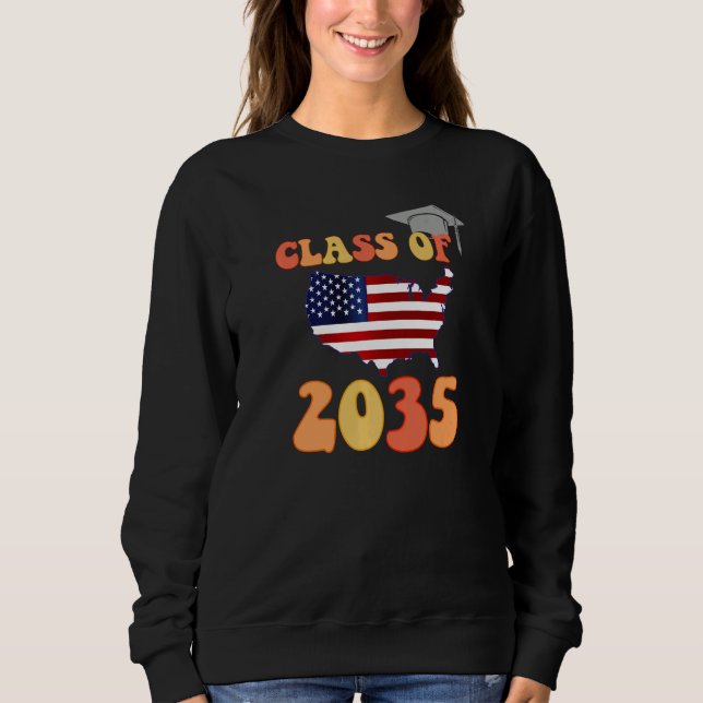 Class of 2035 Grow With Me First Day of School Gra Sweatshirt (Front)