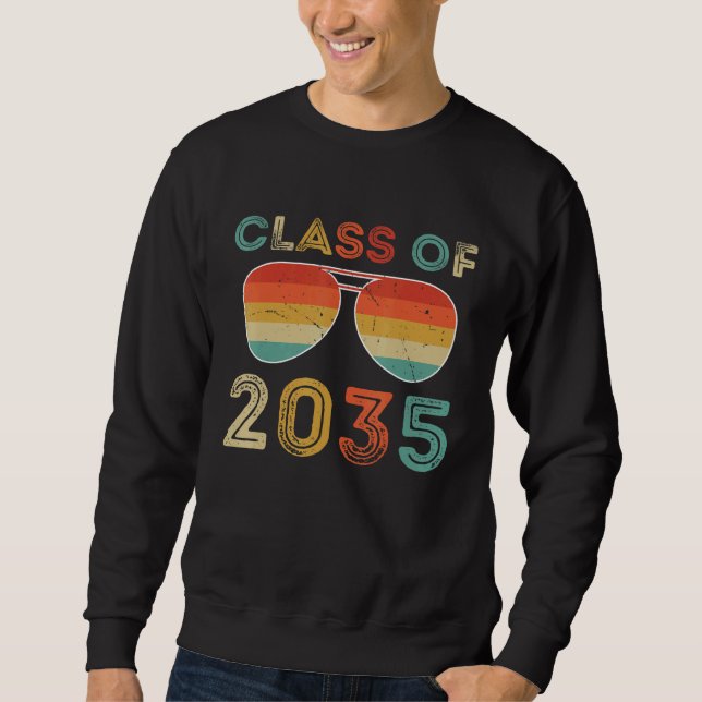 Class of 2035 Grow With Me First Day of School Gra Sweatshirt (Front)
