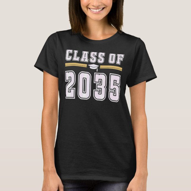 Class of 2035 Grow With Me First Day of School Gra T-Shirt (Front)