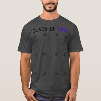 Class of 2035 Grow with Me Graduation First Day Ha T-Shirt