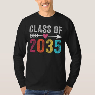 Class Of 2035 Grow With Me Graduation First Day Of T-Shirt