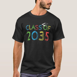 Class Of 2035 Grow With Me Graduation First Day Of T-Shirt