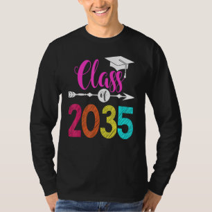 Class Of 2035 Grow With Me Graduation First Day Of T-Shirt