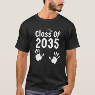 Class Of 2035 Grow With Me Handprint Kindergarten T-Shirt